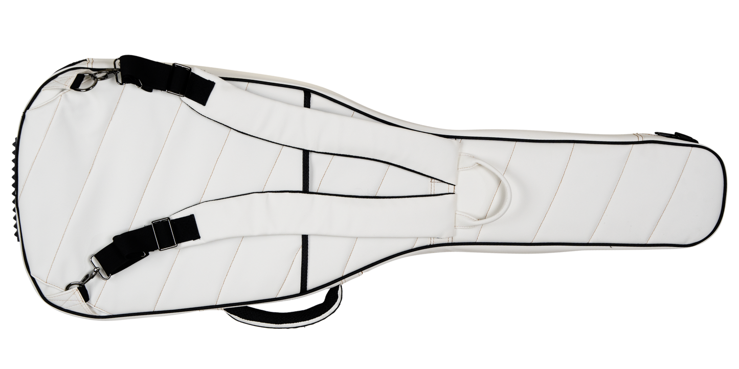 Electric Guitar Premium Gig Bag - White Leather
