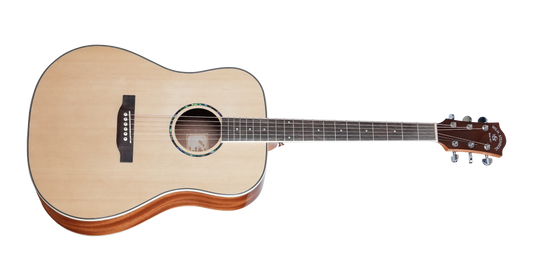 P1 Natural Laminated dreadnought acoustic guitar, Layered Spruce
