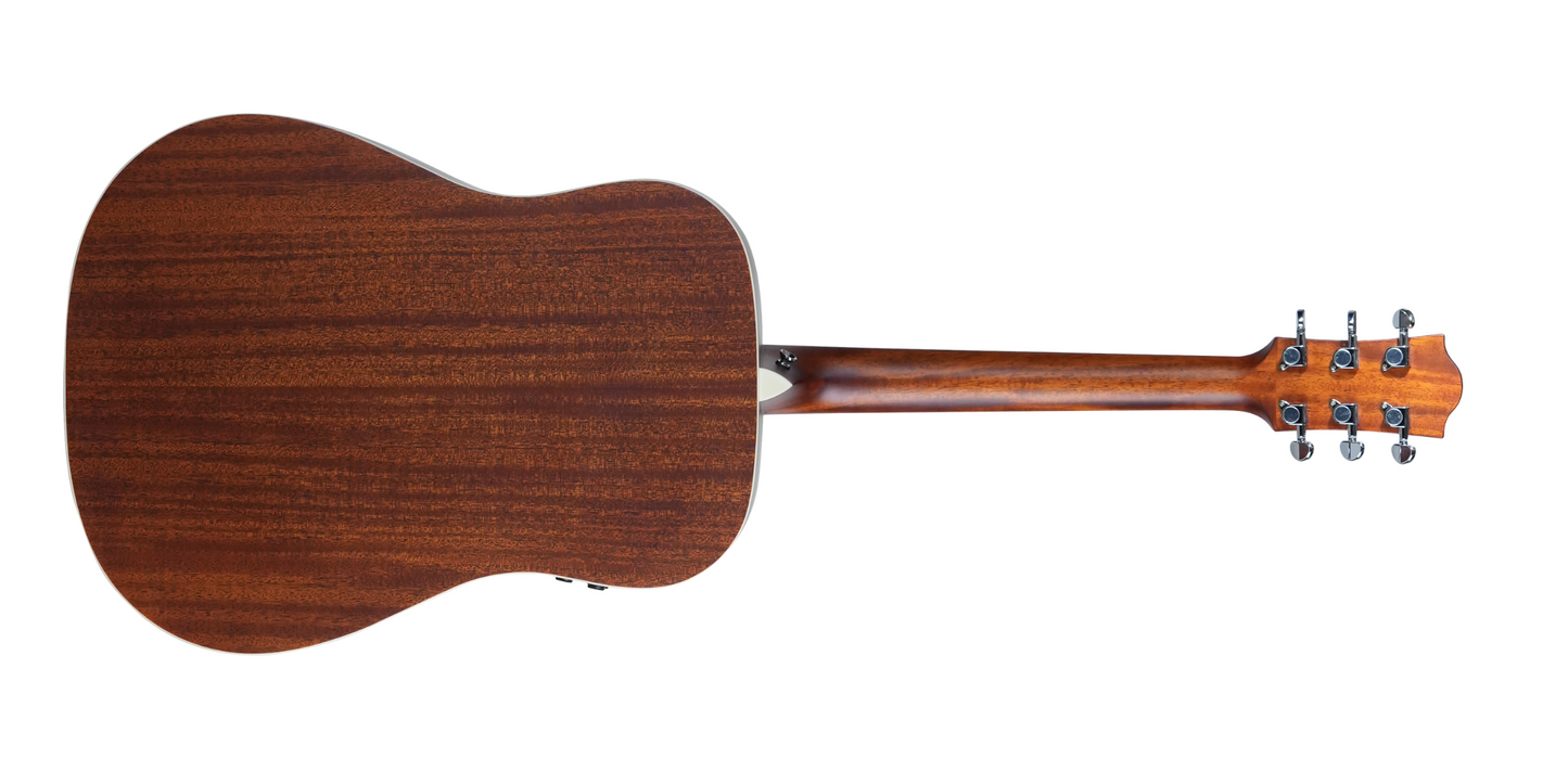 PD10MFSE Solid-top Acoustic Electric Dreadnought Guitar with effects, Solid Spruce, Mahogany, Unplugged Effects