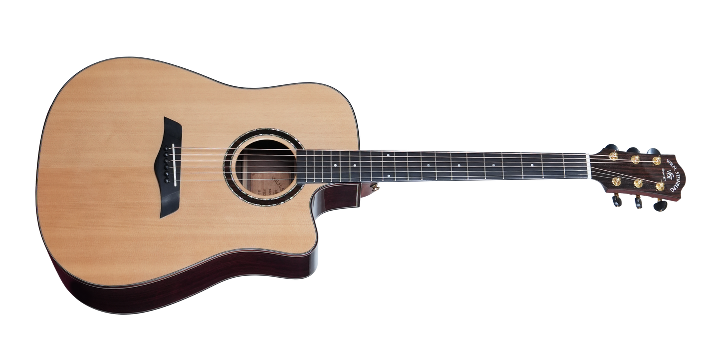 PD23CE All-solid Acoustic Electric Dreadnought Guitar, Solid Sitka Spruce and Solid Rosewood