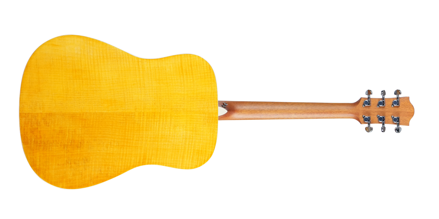 PD40S Solid-top Acoustic Dreadnought Guitar, Solid Spruce and Flamed Maple