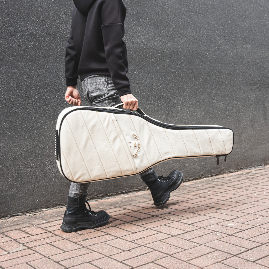 Electric Guitar Premium Gig Bag - White Leather