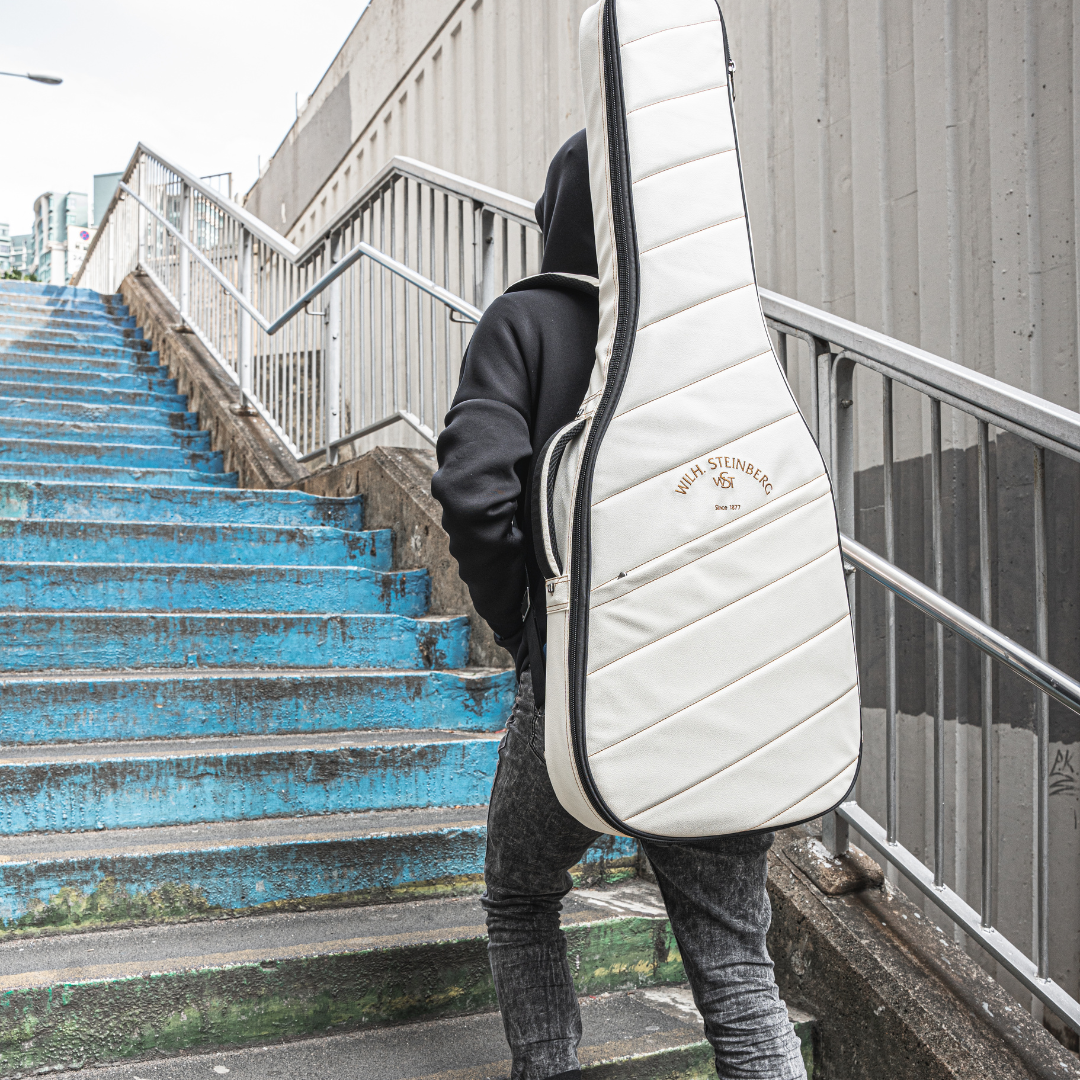 Electric Guitar Premium Gig Bag - White Leather